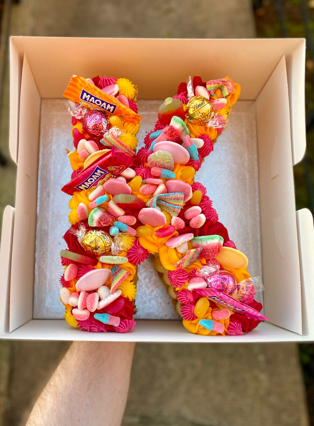 Letter Cake - Sweetie topped